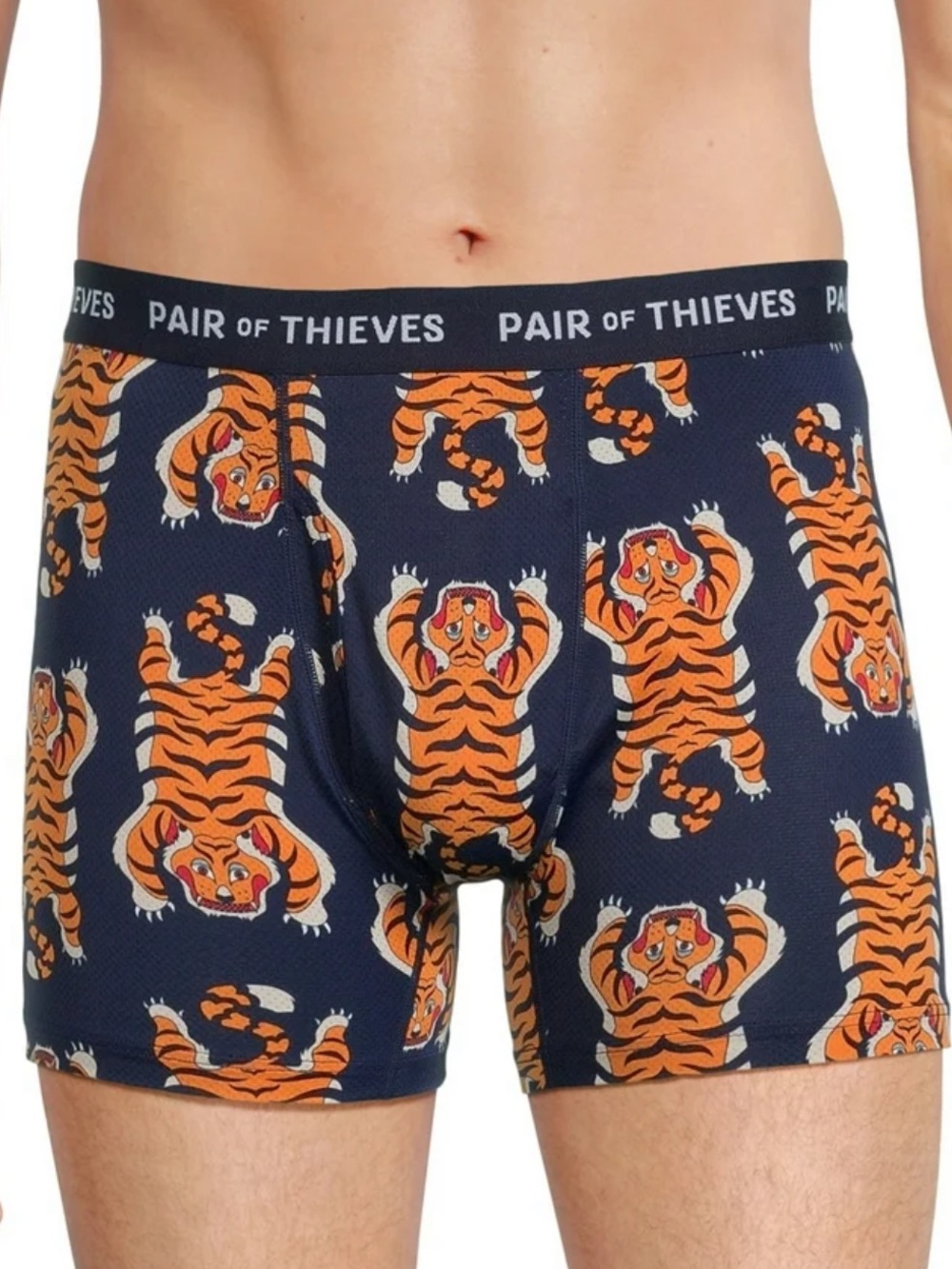 **2 Pk NEW Men’s SZ XL Pair of Thieves Super Fit Boxer Briefs Tiger Prince & Blk